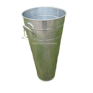 Hot Selling Iron Galvanized <b>Tall</b> Size Flower Planter for Home Outdoor Garden Decor Flower Planter with Handles - Product Image 4