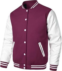 Chaquetas de Béisbol Personalizadas al por Mayor de Fábrica, Chaqueta Varsity Sólida Estilo Béisbol, Ropa Deportiva de Tela Suave para Equipos Escolares y Universitarios - Product Image 4