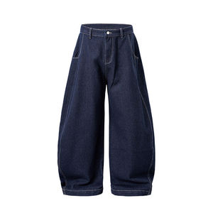 Nouveau pantalon baggy en jean style rétro pour adultes, coupe décontractée, effet délavé vintage, personnalisable, en promotion - Product Image 4