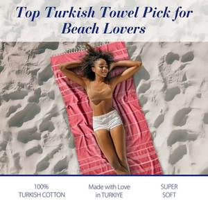 Wholesale Custom <b>Bath</b> <b>Towel</b> <b>Sets</b> High Quality Large Luxury Turkish Cotton Sand Free Beach <b>Towel</b> Personalized Logo Embroidery - Product Image 5