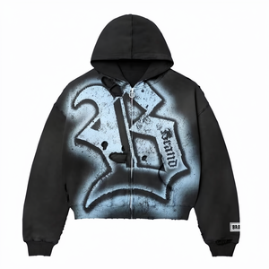 Trendy Winter Heavyweight Vintage Hoodie Custom Logo Acid Wash 100% Cotton Causal Streetwear <b>Pullover</b> <b>Men's</b> Hoodies - Product Image 4