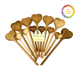 Ornate Wooden Spoon With Leaf And Flower Carving Unique Gift Item Custom Brand Logo <b>Engraving</b> Available - Product Image 6