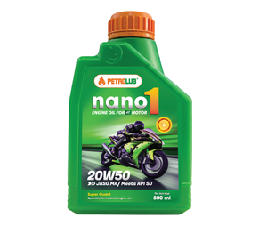 น้ำมันเครื่องมอเตอร์ไซค์คุณภาพสูงเวียดนาม NPOIL นาโน 1 4T 20W50 0.8ลิตร 1ลิตร JASO MA - Product Image 1