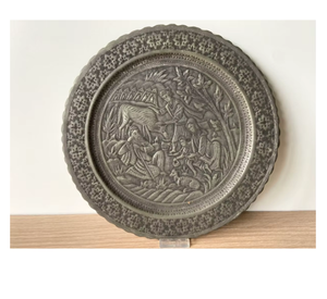 ถาดโลหะแกะสลักด้วยมือแบบดั้งเดิม ลวดลายโบราณสีบรอนซ์  จานตกแต่งผนังห้องนั่งเล่นหรูหราสำหรับโรงแรม - Product Image 5