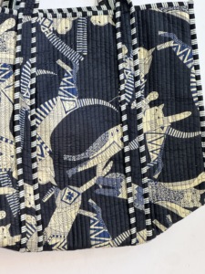 Bohemian Style Cotton <b>Tote</b> <b>Bag</b> Panelled Design Open Top All Seasons Shopping <b>Bag</b> Blue Patterned Women's <b>Bag</b> - Product Image 4