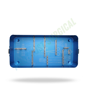 Contenedor de esterilización para sistema de tornillos pediculares espinales, caja de almacenamiento de instrumentos quirúrgicos de aluminio, estuche para autoclave de columna vertebral - Product Image 5