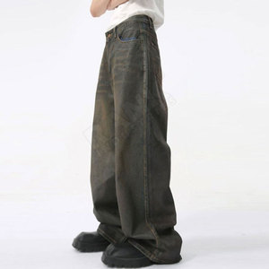 Pantalones Vaqueros Holgados para Hombre, Lavados, de Alta Calidad, con Logotipo Personalizado, el Mejor Diseño - Product Image 2