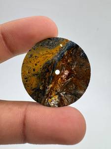 หน้าปัดนาฬิกาหรูหรา A K Gems Natural Pietersite ขนาด 32 มม. หนา 0.60 มม. รูตรงกลาง 2 มม. อุปกรณ์เสริมสำหรับทำนาฬิกาที่ปรับแต่งได้ - Product Image 1
