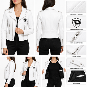Top Selling Best <b>Winter</b> Woman Genuine Leather Motorcycle <b>Jacket</b> V-neck Customized Design Eco-Friendly Street Wear Quick Dry - Product Image 3