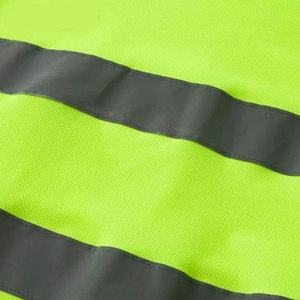 Outdoor Safety <b>Work</b> Shirt Fluorescent High Visibility Breathable Reflective Vest T-Shirt Quick Dry <b>Waterproof</b> Nylon/Polyester - Product Image 5