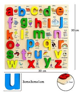 Puzzle en bois alphabet A à Z Little Mind pour enfants, lettres ABC colorées, jouet éducatif pour développer le vocabulaire et la motricité, dès 2 ans - Product Image 5