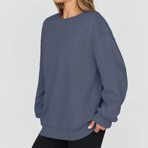 เสื้อสเวตเชิ้ตผ้าฝ้ายฟลีซเทอร์รี่ขนาดใหญ่พิเศษสำหรับผู้หญิง 100%  พร้อมโลโก้สั่งทำ แขนยาว เป็นมิตรกับสิ่งแวดล้อม เหมาะสำหรับแฟชั่นฤดูหนาว - Product Image 3