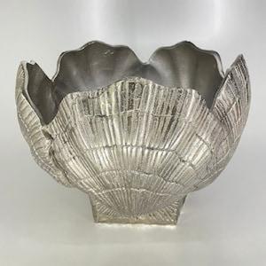 Seau à glace en aluminium massif décoré, finition argentée de qualité supérieure, avec poignées, pour bouteilles de champagne. - Product Image 2