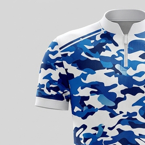 เสื้อเชิ้ตคอจีนลายพรางสำหรับผู้ชาย และเสื้อยืดแบบสั่งทำพิเศษพร้อมกระดุม  สำหรับทั้งผู้ชายและผู้หญิง - Product Image 3