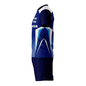 Ensemble de maillots de football personnalisés pour hommes, col en V, qualité supérieure, uniforme de football par sublimation, respirant, imperméable, séchage rapide, unisexe - Product Image 4