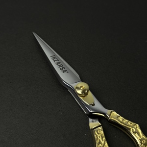 Nouvelle édition de ciseaux de barbier à pointe ultra-fine, lames de rasoir, 2026, vente chaude, ciseaux plaqués or plasma pour barbier et salon - Product Image 1
