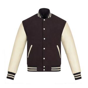 Chaqueta Varsity de Lona para Invierno con Logotipo Personalizado Bordado por el Fabricante OEM, Cuello Alto de Lana Cálida de Alta Calidad - Product Image 1