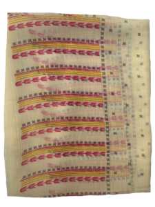 Dupatta de Poliéster y Chifón Blanco con Estampado Geométrico para Mujer, Ligera, Suave, Estilo Étnico Tradicional, Elegante y Moderna - Product Image 3