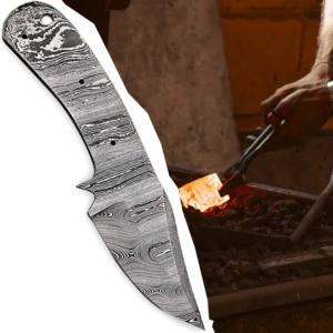 Cuchillo de Caza Profesional Hecho a Mano, Hoja Fija, Mango de Madera Pakka, Cuchillos para Exteriores - Product Image 1