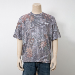 Camisa de hombre con estampado de jungla, bordada, informal, con botones, estilo safari tropical, de algodón, manga corta, estilo streetwear. - Product Image 3