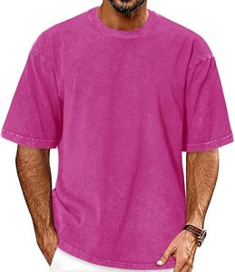 Camiseta de Hombre con Estampado Serigrafiado, 100% Algodón, Antiarrugas, Ecológica, Transpirable, Ligera, de Secado Rápido, Cuello en V, Corte Holgado, Ribete en Contraste - Product Image 3