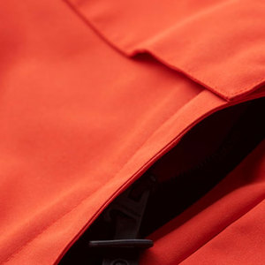 Veste de randonnée à capuche orange pour homme avec fermeture éclair, rembourrage en coton, coque en polyester/nylon, coupe régulière, veste de randonnée d'hiver - Product Image 4