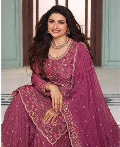 Nuevo Traje Salwar Kameez de Manga Larga con Semibordado para Otoño/Invierno, Estilo Indio-Pakistaní, Tela de Secado Rápido, Traje Casual Holgado de Dos Piezas - Product Image 3