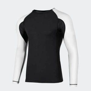 เสื้อรัดกล้ามเนื้อแขนยาวสำหรับผู้ชาย MMA - โลโก้และสีตามสั่ง โพลีเอสเตอร์/คอตตอน คุณภาพสูง สำหรับออกกำลังกายในยิม - Product Image 1