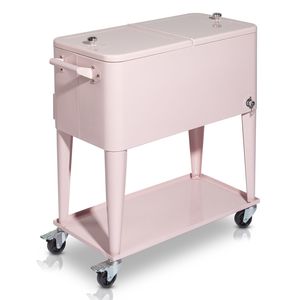 Carrello Frigo Rosa da Esterno con Ruote Isolate Bloccabili e Apribottiglie Integrato - Product Image 6