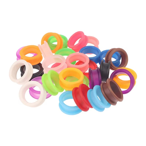 10 pièces d'anneaux de préhension en silicone souple pour ciseaux de coiffeur professionnels, inserts antidérapants pour outils de barbier - Product Image 3