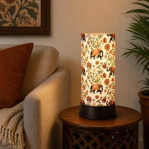Elephant Floral Print LED Table Lamp Decorative Bedside <b>Night</b> <b>Light</b> Modern Desk Lamp Bedroom Living Room Study Home Decor Energy - Product Image 3