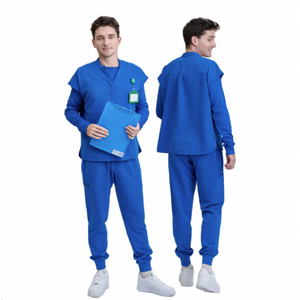 Conjunto de uniformes médicos de hospital con cuello en V cómodos y elegantes de OEM - Product Image 1