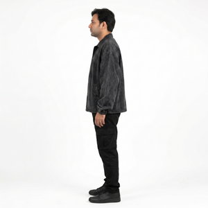 Veste Coach Homme Premium Coupe Boxy Personnalisée Coupe-Vent Technique Nylon Froissé Délavé Réversible Fabricant OEM Sialkot - Product Image 3