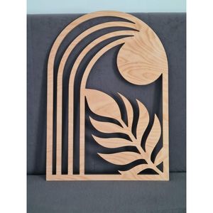 RR Enterprises Premium Minimal Leaf <b>Wooden</b> <b>Wall</b> Art Contemporary <b>Sign</b> for Home Decor - Product Image 2