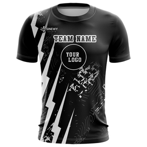 เสื้อฟุตบอลแบบคลาสสิคทรงวินเทจ ผ้าโพลีเอสเตอร์ 100% ระบายอากาศ แห้งเร็ว ทรงปกติ แขนสั้น สำหรับผู้ชาย สั่งทำได้ - Product Image 1