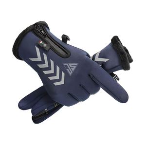 Gants d'hiver personnalisés pour hommes SKI Snow pour écran tactile en tissu imperméable laminé de polyuréthane/cuir PU antidérapant, fourrure intérieure - Product Image 1