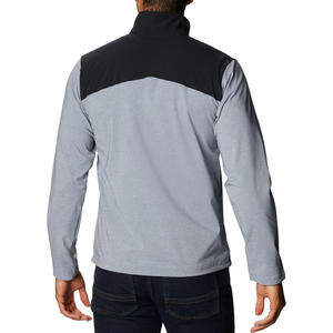 Veste softshell respirante coupe-vent à double sens d'élasticité avec col montant et fermeture éclair pour la randonnée et le trekking en extérieur - Product Image 2