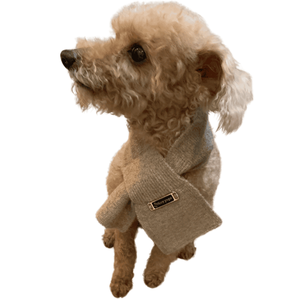 Pull d'hiver à motif uni pour chien Bandana Knit Pet Scarf en polyester et laine recyclés - Product Image 6