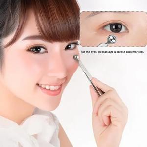 Pince à épiler pour sourcils et poils du visage, pince à barbe avec perle de massage, outil de beauté professionnel en acier inoxydable - Product Image 2