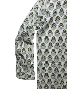 Camisa de Manga Larga Hecha a Mano 100% Algodón para Hombre, Estampado Floral con Bloques de Tinta |   Fabricante de Fábrica |   Suministro Global - Product Image 3