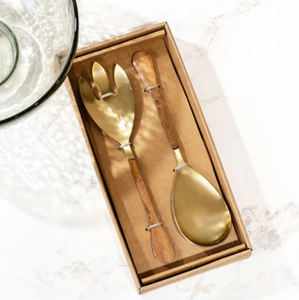 Stainless Steel & Brass <b>Salad</b> <b>Server</b> Sets Premium Top Quality Brass <b>Salad</b> <b>Server</b> Set for Christmas - Product Image 5
