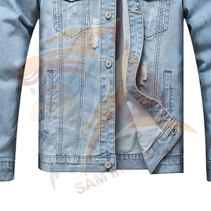 New Arrival Slim Fit High Quality <b>Men</b> <b>Denim</b> <b>Jackets</b> Solid Color Cotton Material Made <b>Men</b> <b>Denim</b> <b>Jackets</b> For Adults - Product Image 5