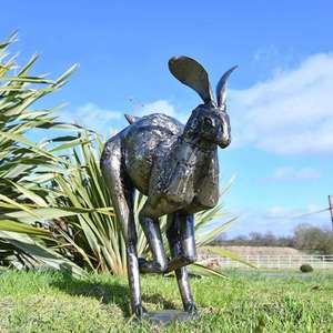 Estatua de conejo de bronce de tamaño real para eventos, decoración de jardín, escultura de conejo vintage, precio de fábrica - Product Image 3