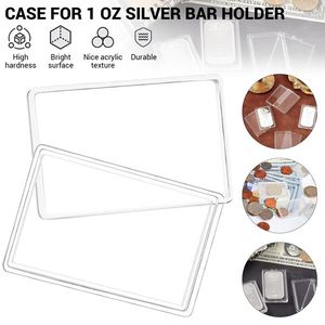 Clear Acrylic Jewelry Organizer 1oz Fit Storage Container with Silver Bar Case Holder - Product Image 2