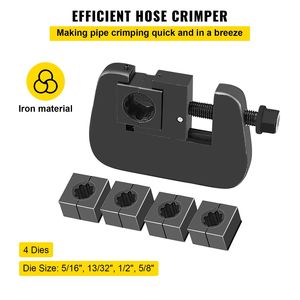 7843B Kit di piegatura per tubo dell'aria portatile con 4 dies #6 #8 #10 #12 Kit di strumenti di riparazione manuale A/C per tubi di aria condizionata per autoveicoli" - Product Image 3