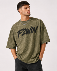 เสื้อยืดคอกลมผู้ชายทรงโอเวอร์ไซส์ รุ่นยอดนิยม Force 2 Win ผ้าคอตตอน 100% ระบายอากาศได้ดี สไตล์ลำลอง ความยาวปกติ สีพื้น ย้อมแบบเรียบง่าย ผลิตตามแบบ OEM ปี 2026 - Product Image 6