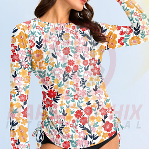 Best Seller Wholesale Price Customized Logo Printing <b>Women</b> <b>Rash</b> <b>Guard</b> New Stylish Custom Color <b>Women</b> <b>Rash</b> <b>Guard</b> - Product Image 5