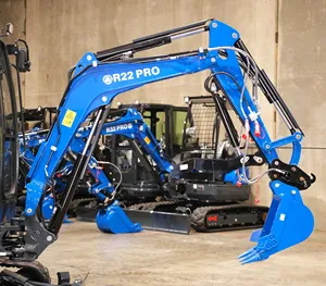 Mini Excavadora R22PRO de la Mejor Calidad, con Sistema Hidráulico HYDAC, Control PLC, Motor de Alta Eficiencia, Bomba Hidráulica, Rodamientos y Engranajes - Product Image 3