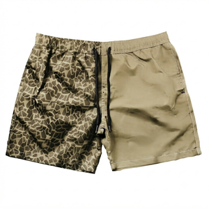 Pantalones Cortos Deportivos para Hombre, Negros, Lisos, de Secado Rápido, Transpirables, Ecológicos, 100% Algodón Tejido, Cintura Media, Logotipo Frontal, Estilo Deportivo, Teñido Liso - Product Image 2