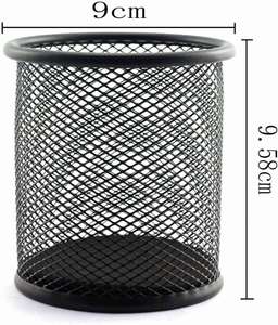 Mesh Desk Organizer Pencil Cup Holder Metal Round <b>Pen</b> Holders - Product Image 3